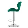 Scaun de bar verde WEST VELVET