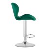 Scaun de bar verde WEST VELVET