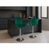 Scaun de bar verde WEST VELVET