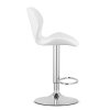 Designová barová židle WEST bílá se sedákem z umělé kůže