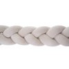 Pletený mantinel BUMPER BEIGE 240 cm z hebkého sametu pro útulnou postýlku