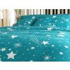 Stylové povlečení NOČNÍ OBLOHA tyrkysové s hvězdným vzorem