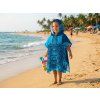81338 4 modre detske ponco indigo 60x120 cm na plaz i koupani