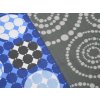 Geometrické modré povlečení CIRCLES BLUE z příjemné polybavlny