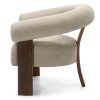 Béžové křeslo KOKEI ALIA s přírodním dekorem ořech