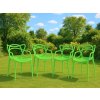 Set 4 bucati scaune din plastic KATO verzi