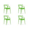 Set 4 bucati scaune din plastic KATO verzi