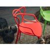 Set 4 scaune din plastic KATO, culoarea coral