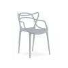 Set 4 bucati scaune din plastic KATO gri deschis