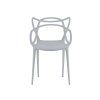 Set 4 scaune din plastic KATO, gri deschis