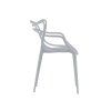 Set 4 scaune din plastic KATO, gri deschis