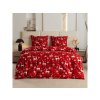 Vánoční povlečení VELVET CHRISTMAS červené z jemného mikrovlákna
