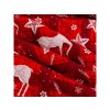 Elegantní červený přehoz VELVET CHRISTMAS s vánočním vzorem