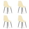 Krémové židle OSAKA – balení 2 ks s moderním vzhledem a černými nohami