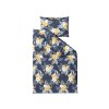 Květinové povlečení FLOWERISH tmavě modré z mikrovlákna