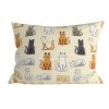 Sada 2 ks bavlněných povlaků na polštář COLORED CATS BLEND 70x90 cm – kočičí motiv