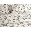 Stylové bavlněné povlečení JUNGARI krémové s přírodními vzory