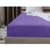 Froté prostěradlo tmavě fialové 200x220 cm – luxusní a měkké