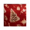 Povlečení GOLD CHRISTMAS červené mikroplyš s vánočními stromky