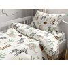 Set de lenjerie de pat din microfibra pentru patut cu cearsaf JUNGARI, crem
