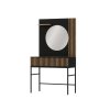 Designový toaletní stolek MEORATI černá/dub artisan se zrcadlem