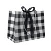 Dárková taška CHARMBOX černo-bílá 18x16x10 cm se stuhou