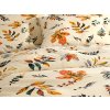 Teplé mikroplyšové povlečení AUTUMNA krémové s barevným listím