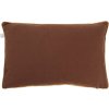 Povlak na polštář ORIN 30x50 cm hnědý s výšivkou v barevných pruzích