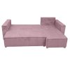 SMART COSARO rohová pohovka světle fialová + 2 polštáře zdarma