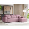 Světle fialová rohová pohovka SMART COSARO s polštářky zdarma