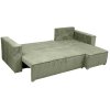 SMART COSARO mentolová rohová sedačka s polštářky a oboustranným rohem