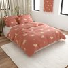 Růžové povlečení ORANGE HEART z mikrovlákna – romantický styl