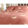 Romantické povlečení z mikrovlákna ORANGE HEART růžové do ložnice