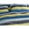 Designové povlečení BLUE STRIPES modré – kombinace modré a zelené