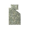 Elegantní květinové povlečení MOLIRI zelené z mikrovlákna