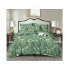 Moderní povlečení MOLIRI zelené s květinami a listy