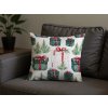 Set de 2 huse decorative pentru perna CHRISTMAS PRESENT 45x45 cm, crem