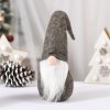 Dekorační skřítek WINTER GNOME šedý 30 cm s bílým plnovousem