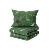 Lenjerie de pat din bumbac pentru patut DINO STEPS verde inchis