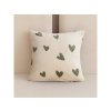 Hebký povlak na polštářek HEARTINO krémový 45x45 cm s motivem srdcí