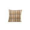 Mikroplyšový povlak na polštářek PLAID 45x45 cm krémový s kostkovaným vzorem