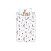 Bavlněné povlečení do postýlky FOREST ANIMALS bílé s lesními zvířátky