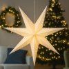 Bílá papírová hvězda STARION 60 cm na zavěšení pro vánoční výzdobu