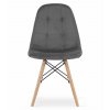Oferta Scaun de dining din catifea gri DUMO II. calitate a doua