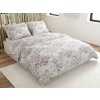 Elegantní povlečení z mikrovlákna FLORANY bílé s květinovým vzorem