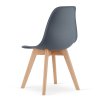 Elegantní židle KITO břidlicově šedá na dřevěných nohách