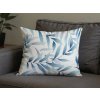 KOVENDI povlaky na polštář 50x70 cm – listový vzor, modro-bílá