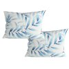 Sada 2 modro-bílých povlaků KOVENDI 50x70 cm z mikrovlákna