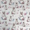 Lenjerie de pat din bumbac pentru patut BUNNY SWEET alb