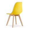 Elegantní židle KITO v zářivě žluté barvě s bukovým podstavcem